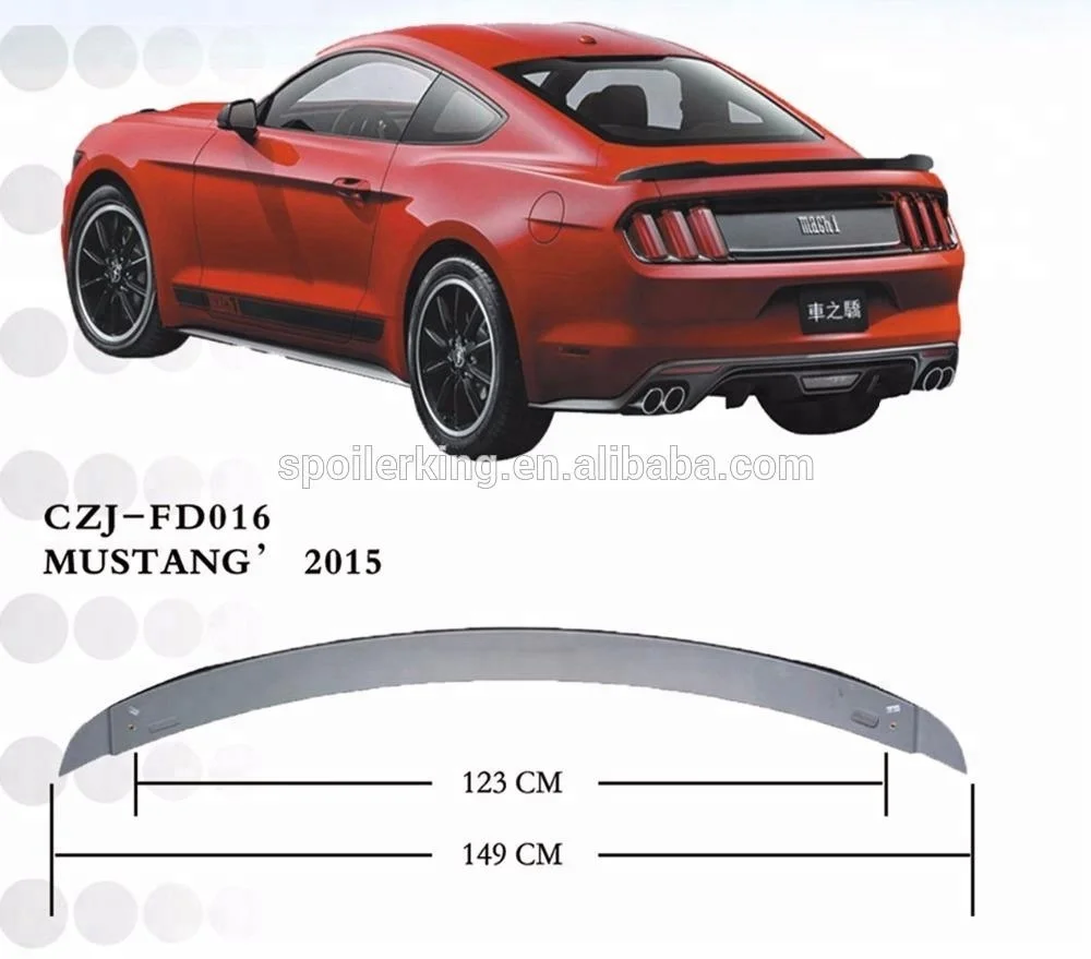 CZJ FOR ford MUSTANG 2015 car rear wrc SPOILER