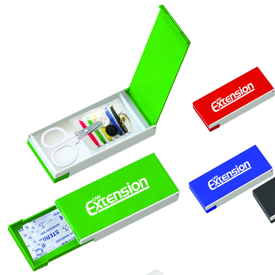 promotion portable travelling mini sewing kits with pill box