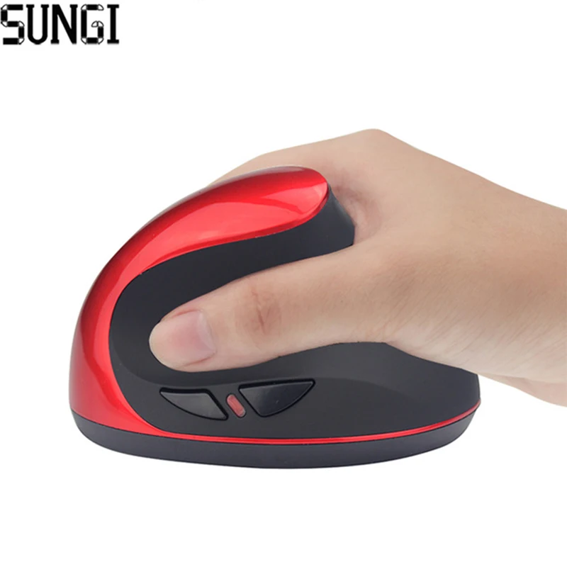 SUNGI Ergonomic 2.4G Wireless Vertical Mouse with Wrist Rest Powered by AAA Battery
