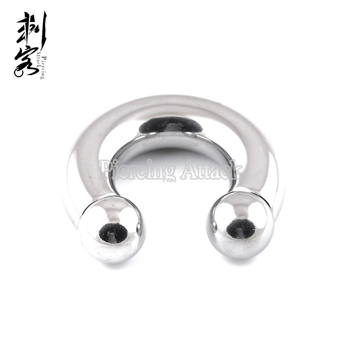 Internally Threaded Steel Giant Gauge Horseshoe Circular Barbells