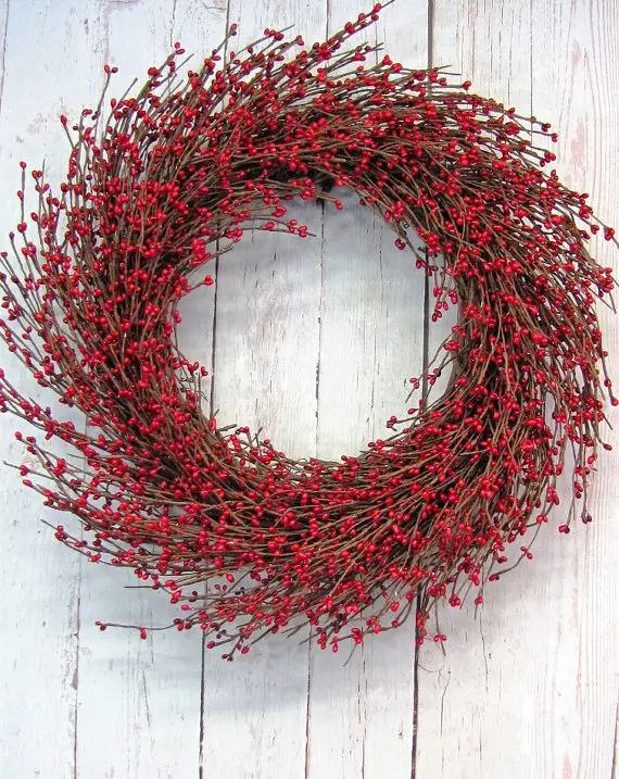 W7170 New fashion Red Berry Wreath Home Decor Christmas Wreath