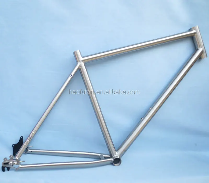 China high quality new design titanium belt drive splitter sliding dropout 700C internal headtube frame external cable routing