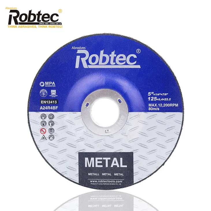 ROBTEC 4.5 inch 115*6.0*22.2mm abrasive grinding wheels for metal Stainless steel cutting disc for angle grinders abrasive discs