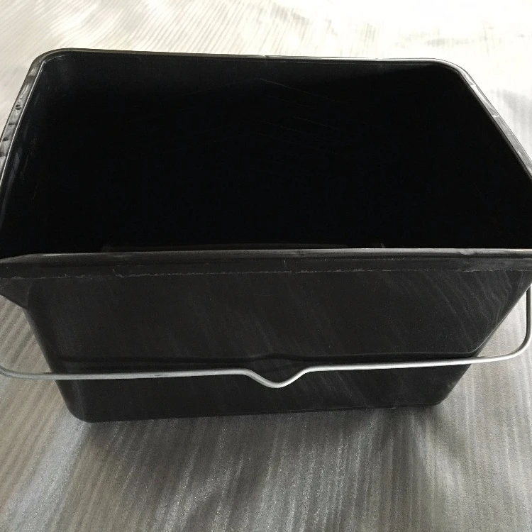 12 L Square black PE Bucket