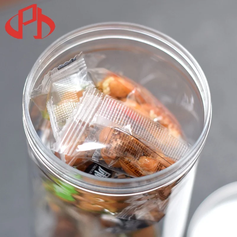 plastic candy jar wide mouth food packaging canister honey cookies storage bottle