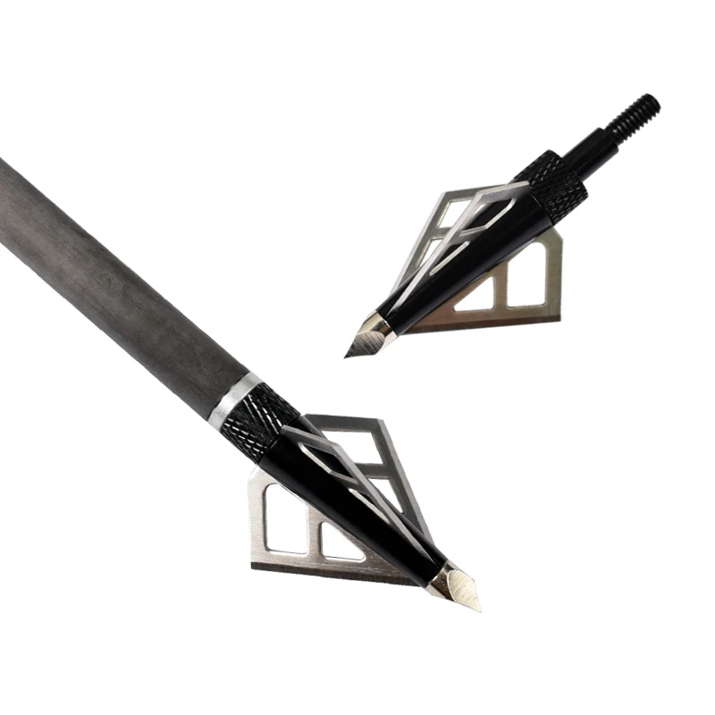 Elong Outdoor Broadheads 3 Blade Arrow Heads Arrows Screw Tips Hunting 100 Grain Hunting Archery