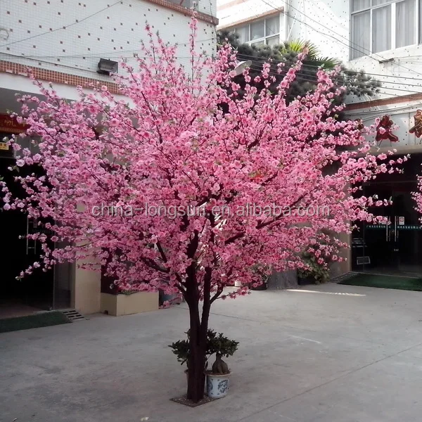 открытый 3 м высота розовый цвет шелковый вишневого дерева украшения для стола свадебные приемы