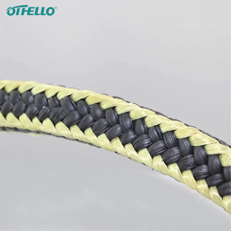PTFE Graphite Sealing Cord Packing With Aramid Corner