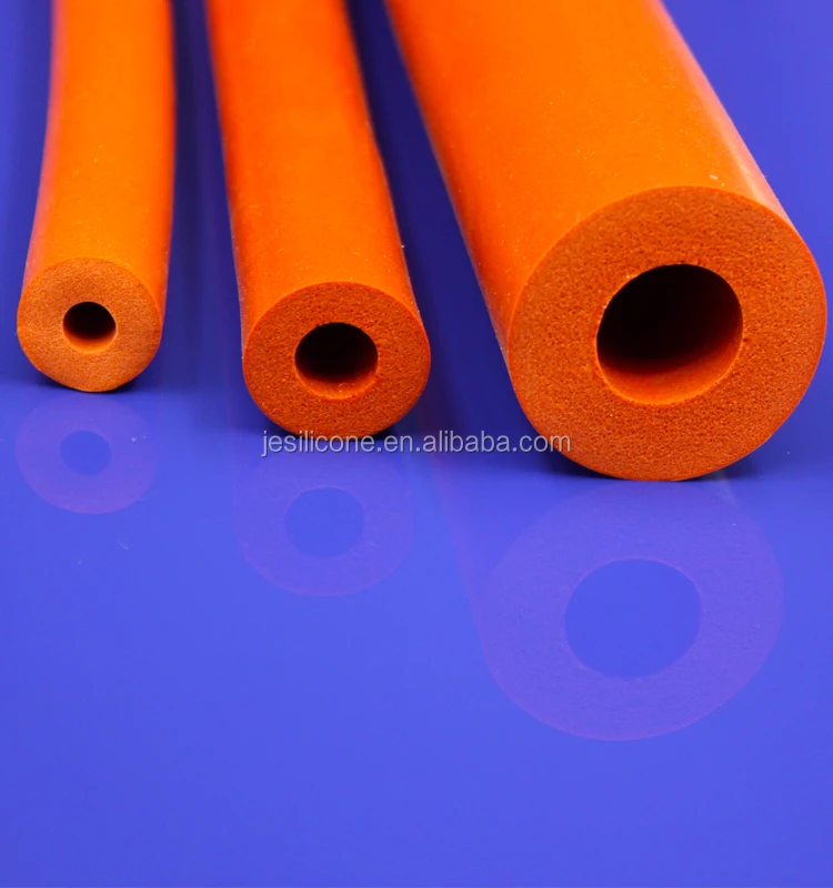 Heat resistant silicone foam tube soft open cell silicone sponge hose factory