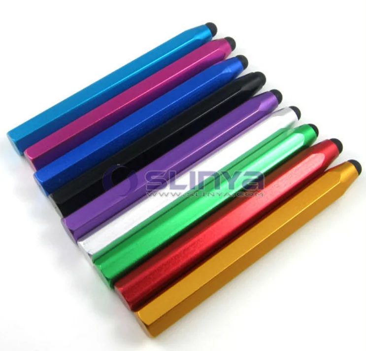 Mobile Phone Tablet Metal Touch Screen Pen Hexagon Aluminum Stylus for iPhone Samsung Smart Phone PAD Pen