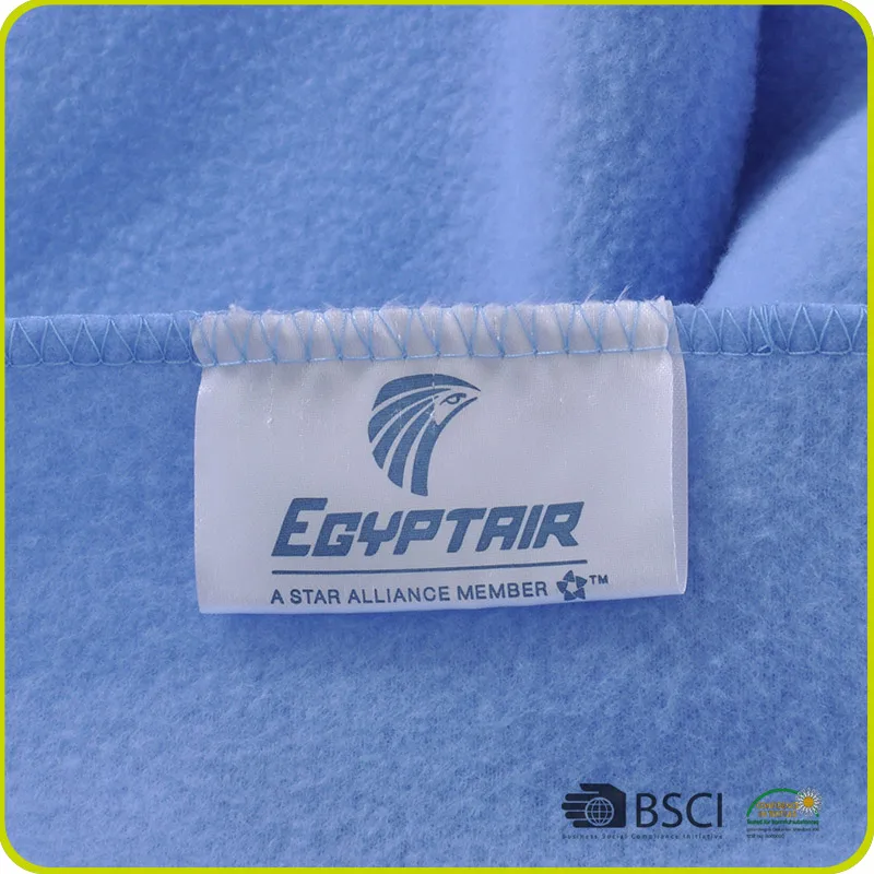 
Flame Retardant Fleece Blanket Micro Plush Polyester Fiber Inflight Blanket 