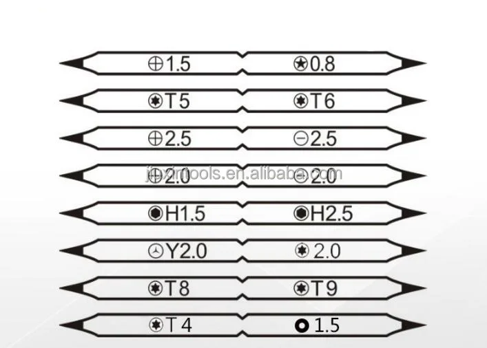 Reversible Drive 8 in 1 Pocket Precision Screwdriver Set