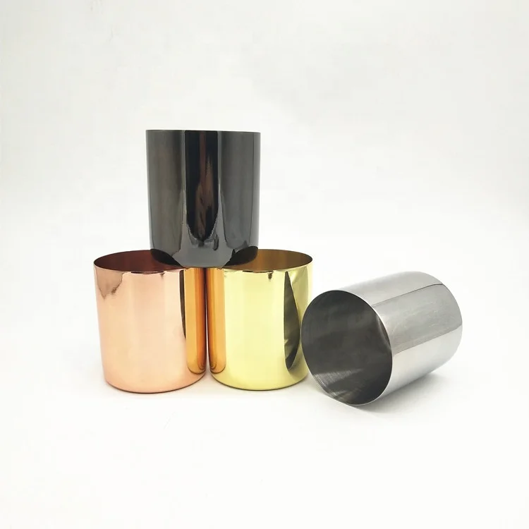 Высококачественная Полированная банка для свечей из розового золота