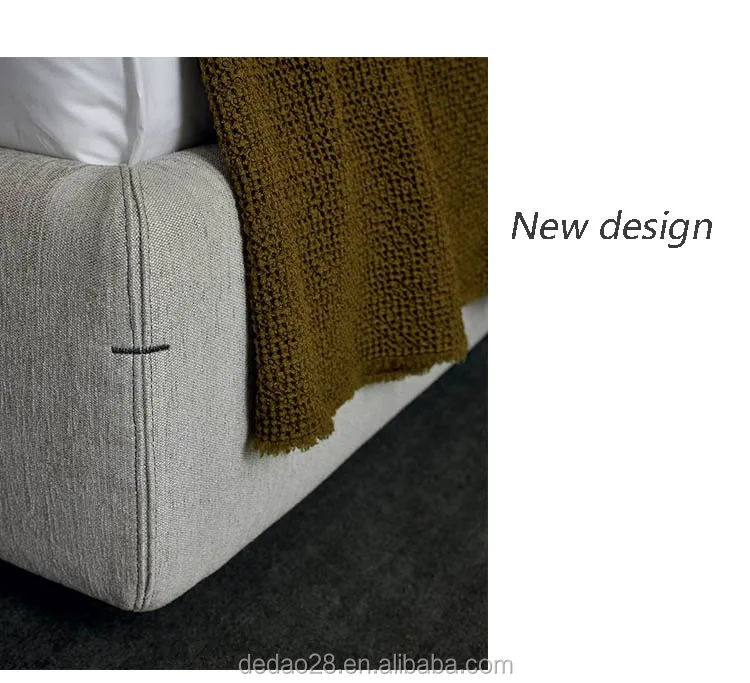 Manufacturer Customized Latest design bed Double queen Soft Bed Simple Design Wooden Fabric Bed king size bedroom furniture