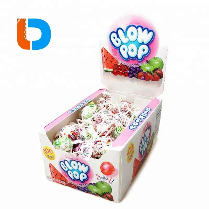 China Factory Customized Retail Counter Top Candy Display  Cardboard Lollipop Display Box