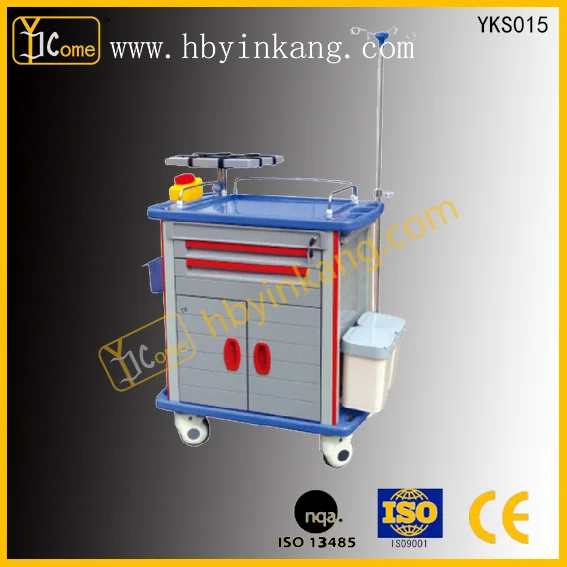 YKS012-1 High Quality Abs Medicine Hospital Trolley