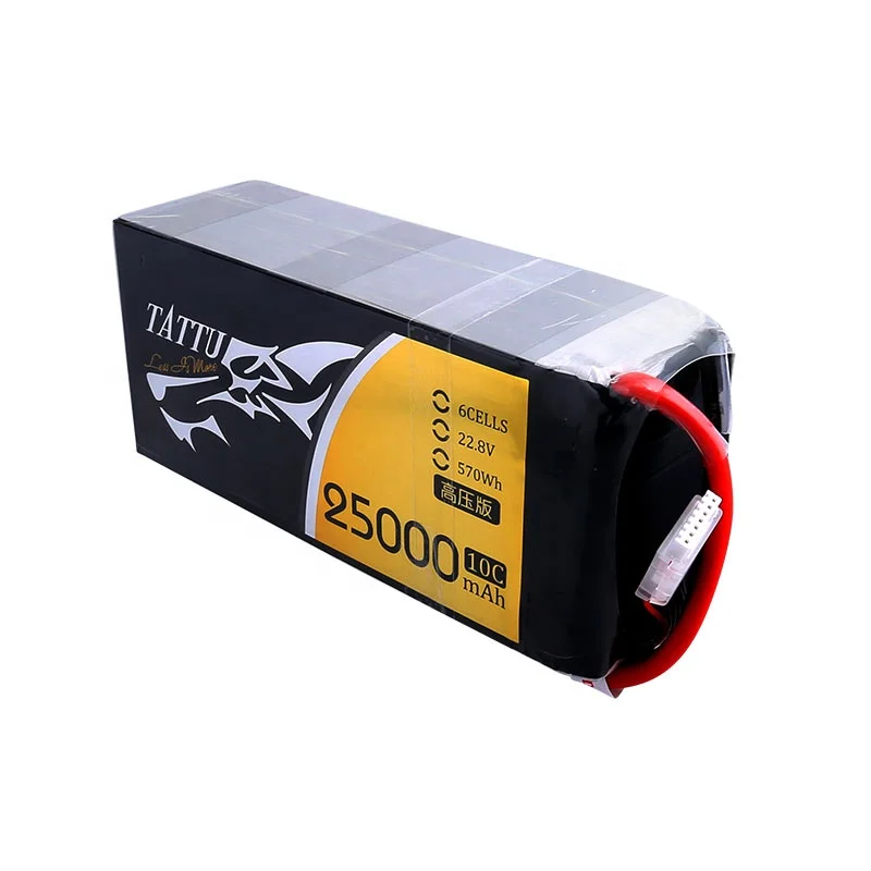 UAV Battery 25000mAh 6S 10C 22.8V High Voltage Rechargeable for UAV Drone with XT90S