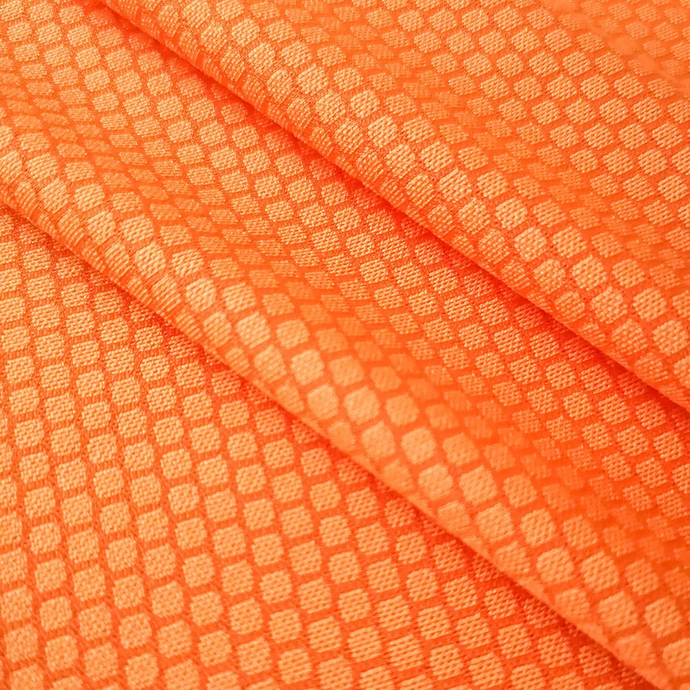 Wholesaler bright 75D lightweight mesh football fabric knitted for rugby cloth RTS PS1Y06