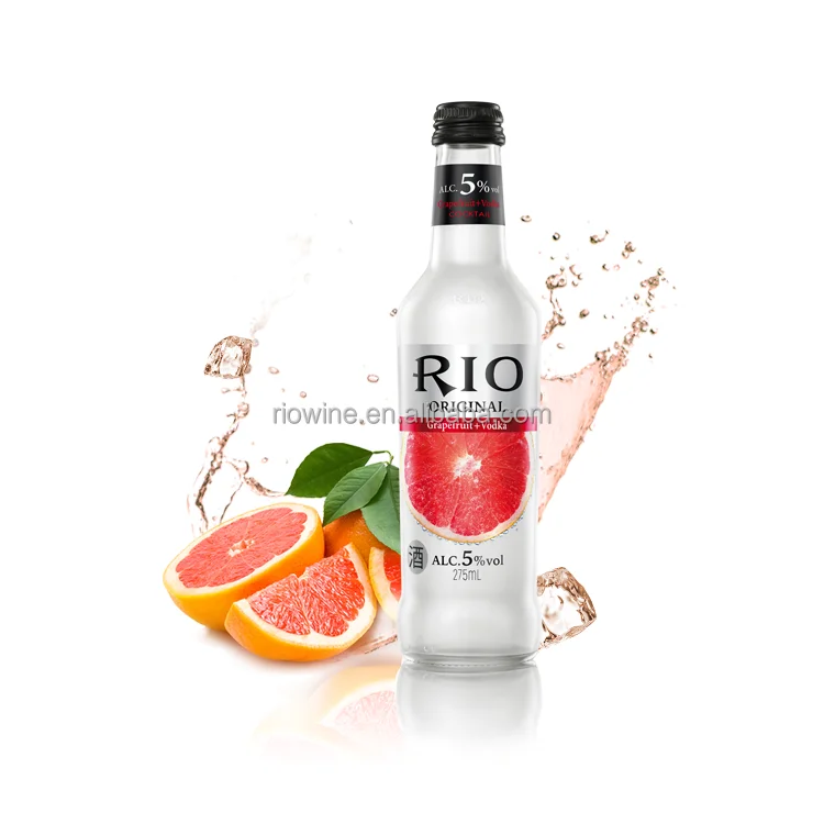 Готовый к употреблению коктейль RIO напиток грейпфрутовая водка в бутылке 275 мл с винтовой крышкой от китайского поставщика с лучшей оптовой поставкой