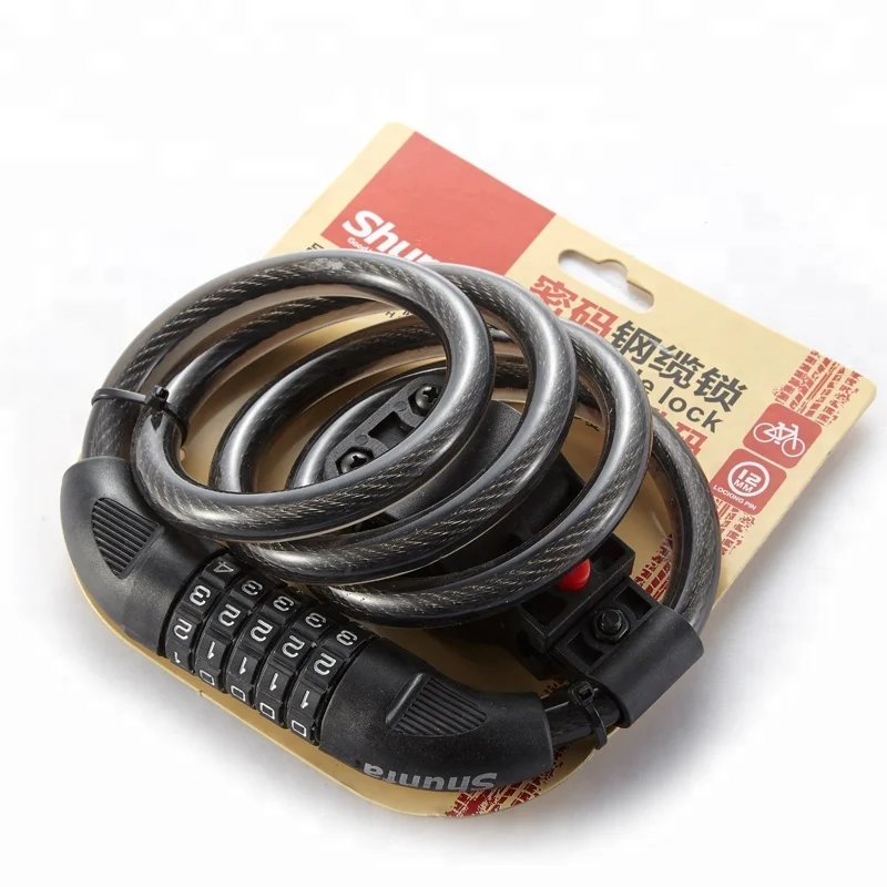 5 Digit  1.2m Combination Cable Lock for Bicycle Motorcycle