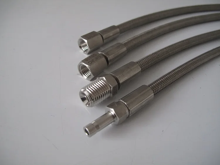 Stainless Steel PTFE Made Fuel Line wire reinforced silicone hose