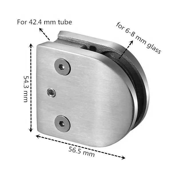 new product balustrade handrail satin casting glass clamp stainless steel railing accessories bracket