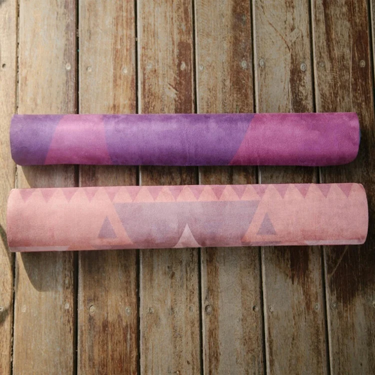 Eco friendly Suede Material Rubber Yoga Gym Mat
