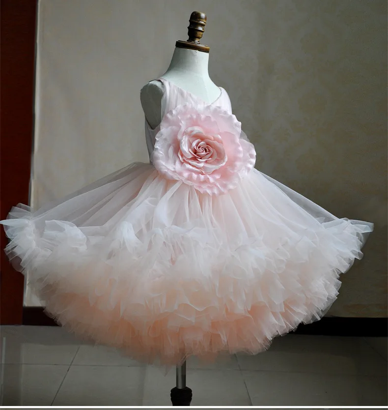 Ivy10353A Princess kids girls wedding party dress girls birthday tutu dress performance ball gown