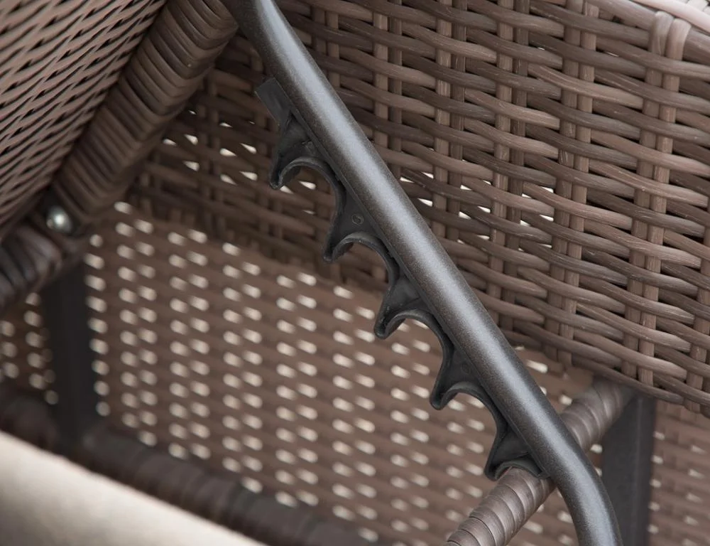 Лидер продаж, Повседневная Уличная Водонепроницаемая ротанговая кушетка, комплект мебели для сада и патио, шезлонга