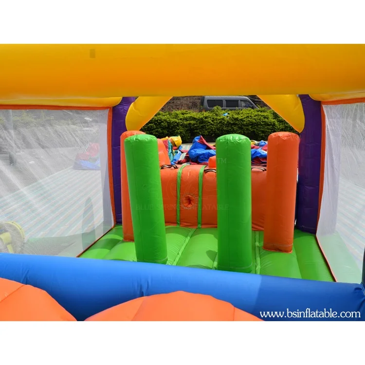 Commercial Inflatable Bouncer Obstacle , Inflatable PVC Tarpaulin Sports Bouncy Castle