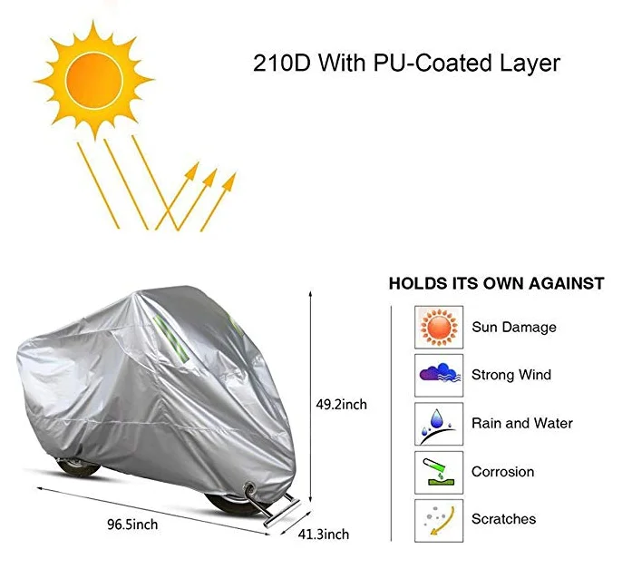 Водонепроницаемый и пыленепроницаемый чехол для мотоцикла высокого качества однотонный чехол для мотоцикла