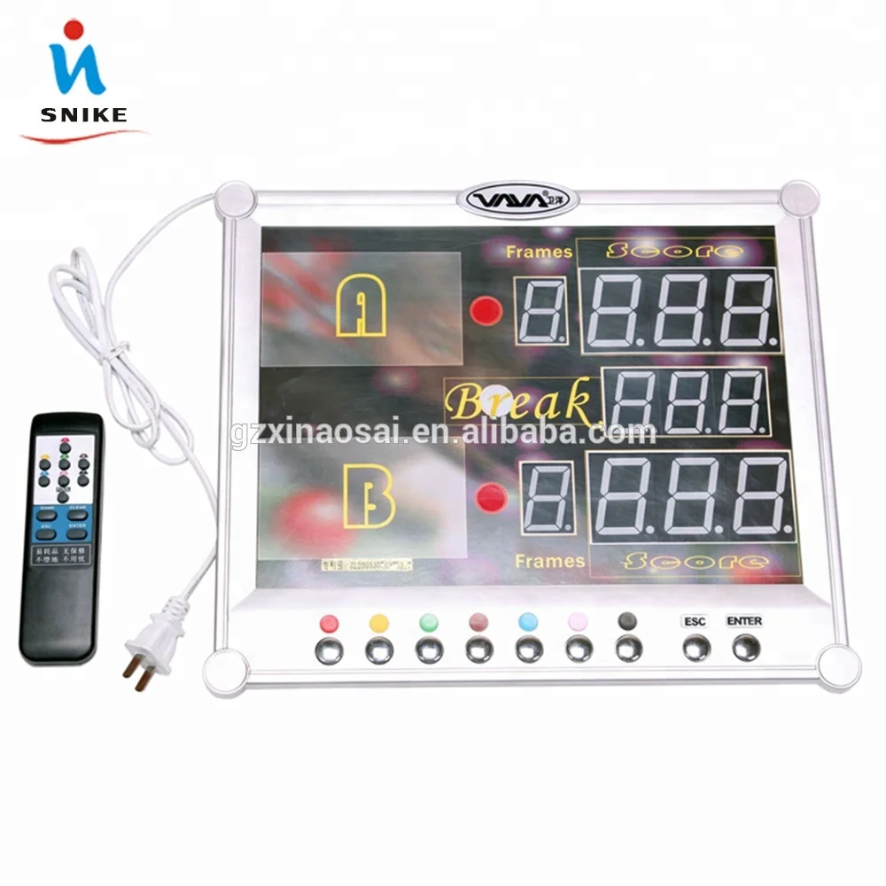 
electronic pool scoreboard,snooker scoreboard,billiard accessories 
