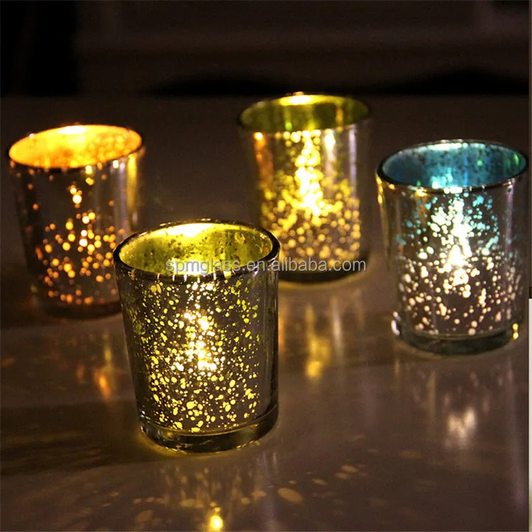 8 oz straight sided tumbler mercury glass candle holder wholesale in different sizes