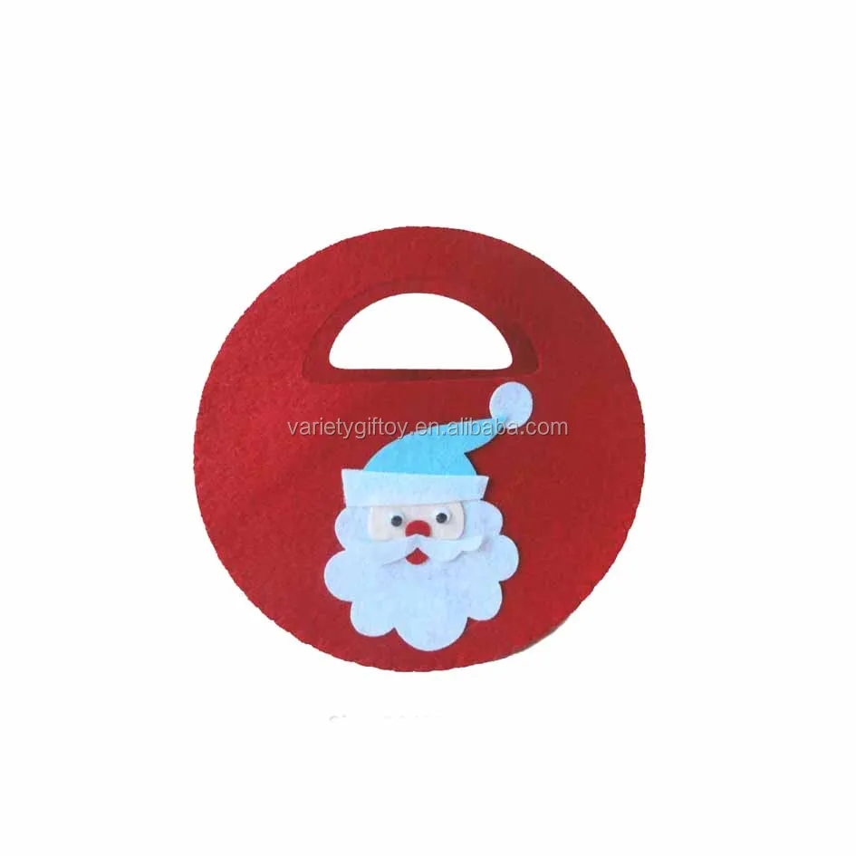 Felt Christmas santa candy bag felt tote candy bag gift bag for Christmas decoration