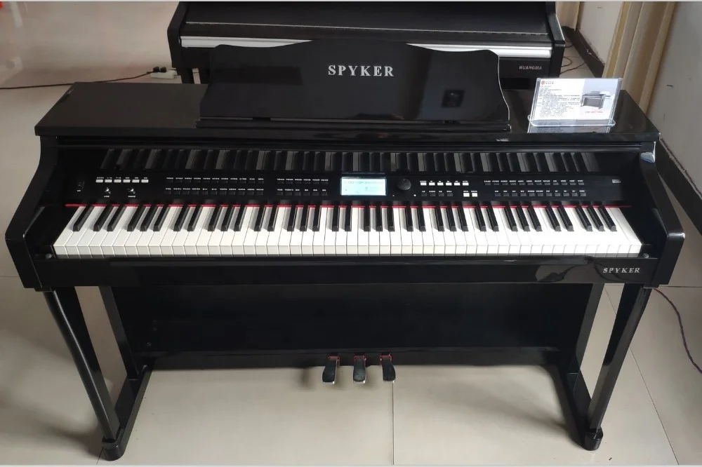 SPYKER piano 88 Key touch sensitive electric digital piano black color HD-8838P