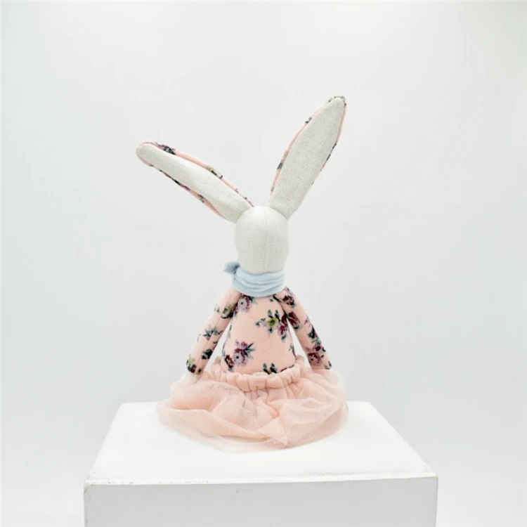 Новейший праздничный домашний декор, весенние подарки, цветочный тканевый предмет, милый кролик, розовый кролик, пасхальные поделки для декора