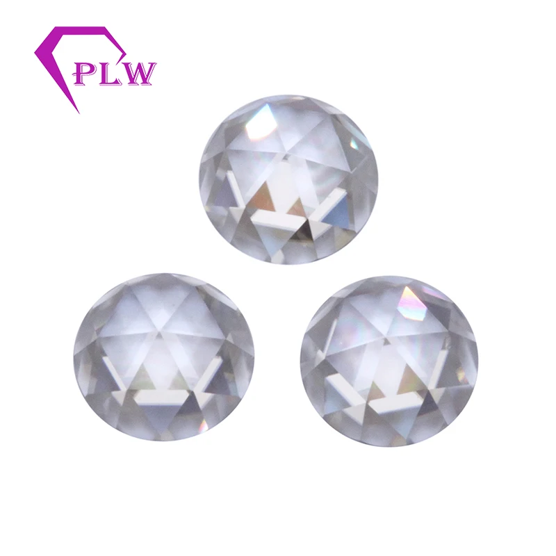 DEF color super white rose cut Moissanites for making earring