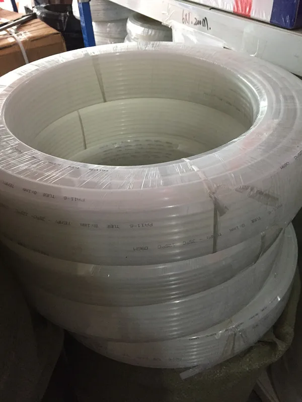 O.D 6mm I.D 4mm PA6*4 100m High-pressure temperature corrosion-resistant Nylon tube Air compressor Polyamide pneumatic pipe PA6*