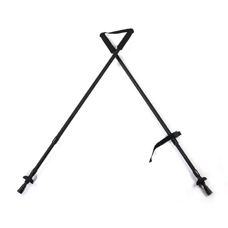 Good service stand caribou supports for shooting stick horizontal gun rack aluminium pole matt black hunting sticks