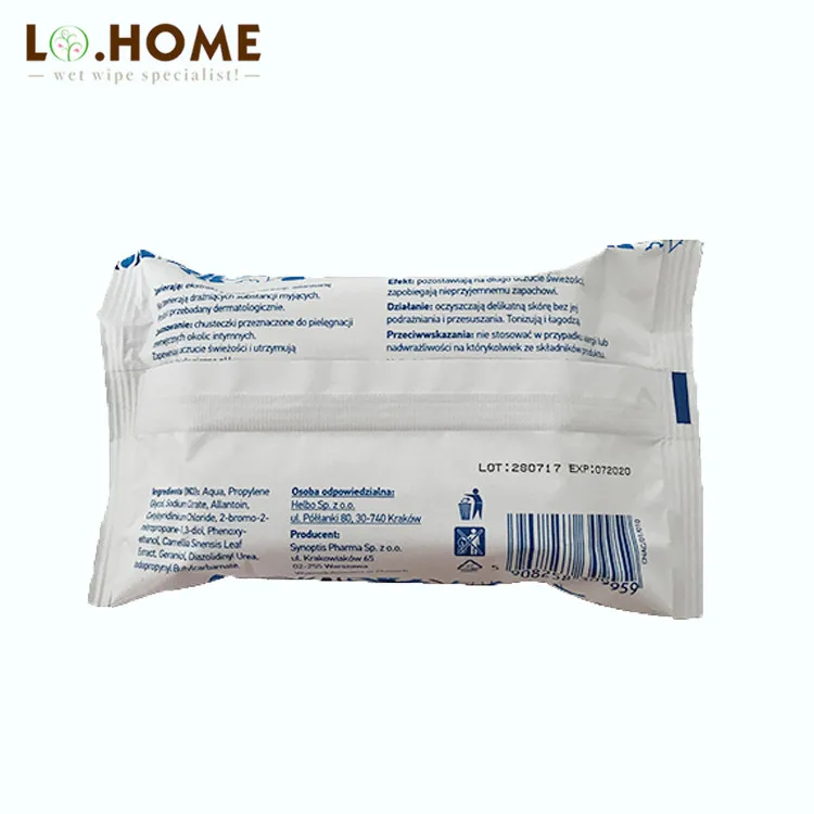
hot sale female cleaning wet wipes feminine hygiene ph balanced wet wipes intimate hygiene feminine wipes 
