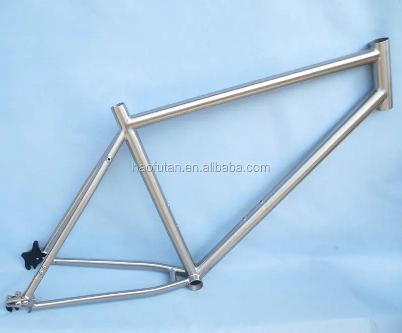 China high quality new design titanium belt drive splitter sliding dropout 700C internal headtube frame external cable routing