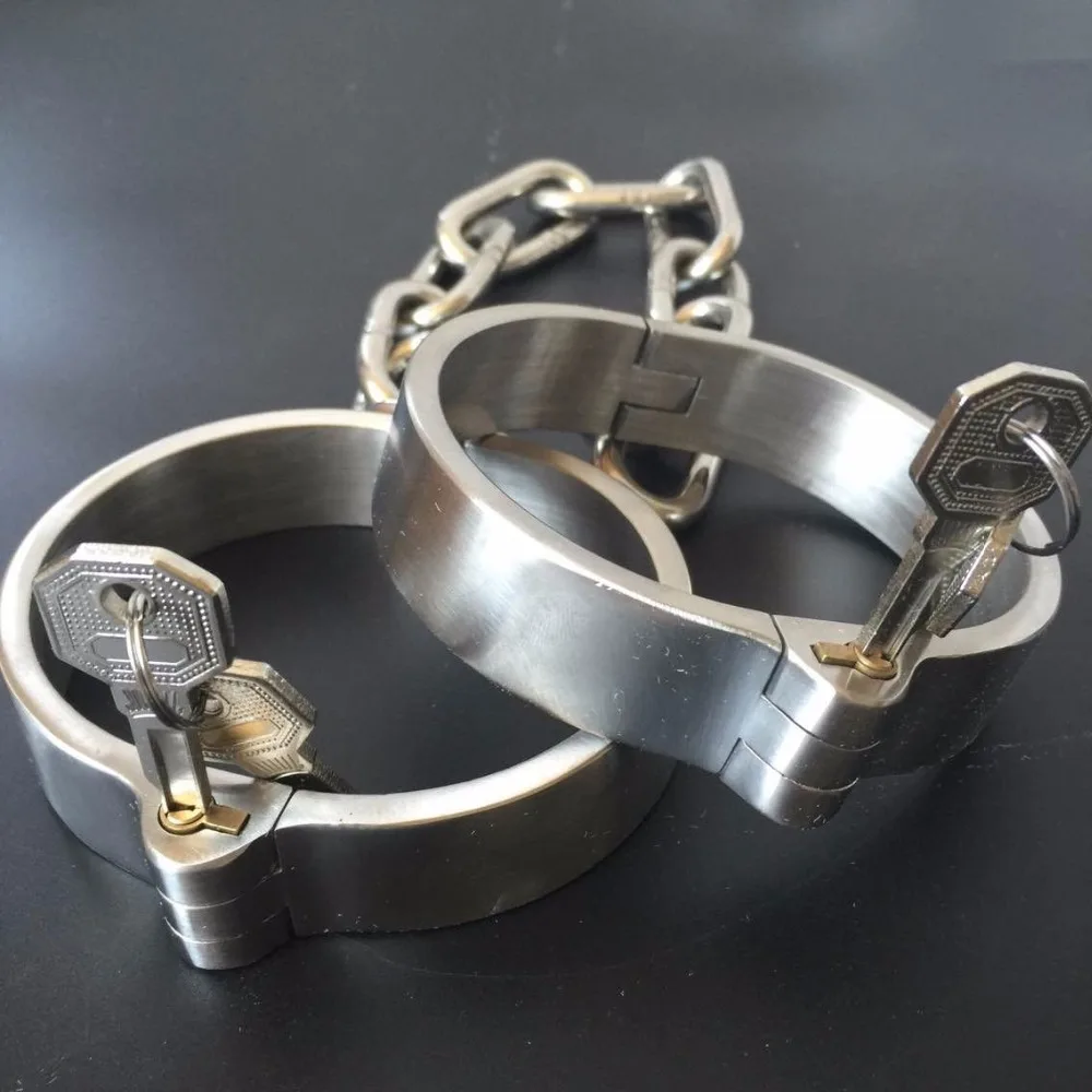 Stainless steel bdsm bondage legcuffs bondage restraints anklet cuffs bdsm fetish wear adult games sex toys for couples