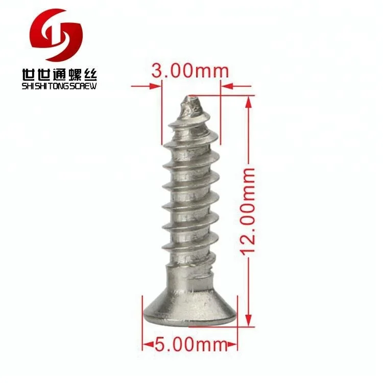 Stainless Steel Hex Flat Countersunk Head Self-Tapping Screws