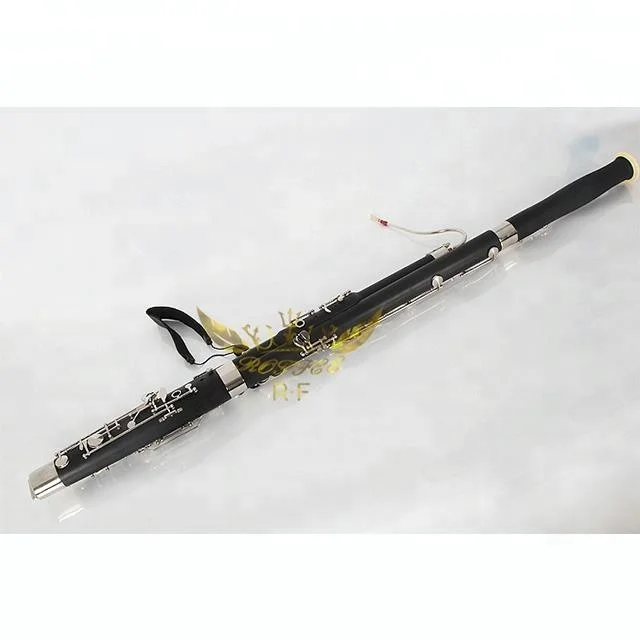 Roffee Adult Nickel plated C tone ABS Ebony Powder Bassoon