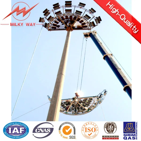 football yard telescopic cctv camera mast pole