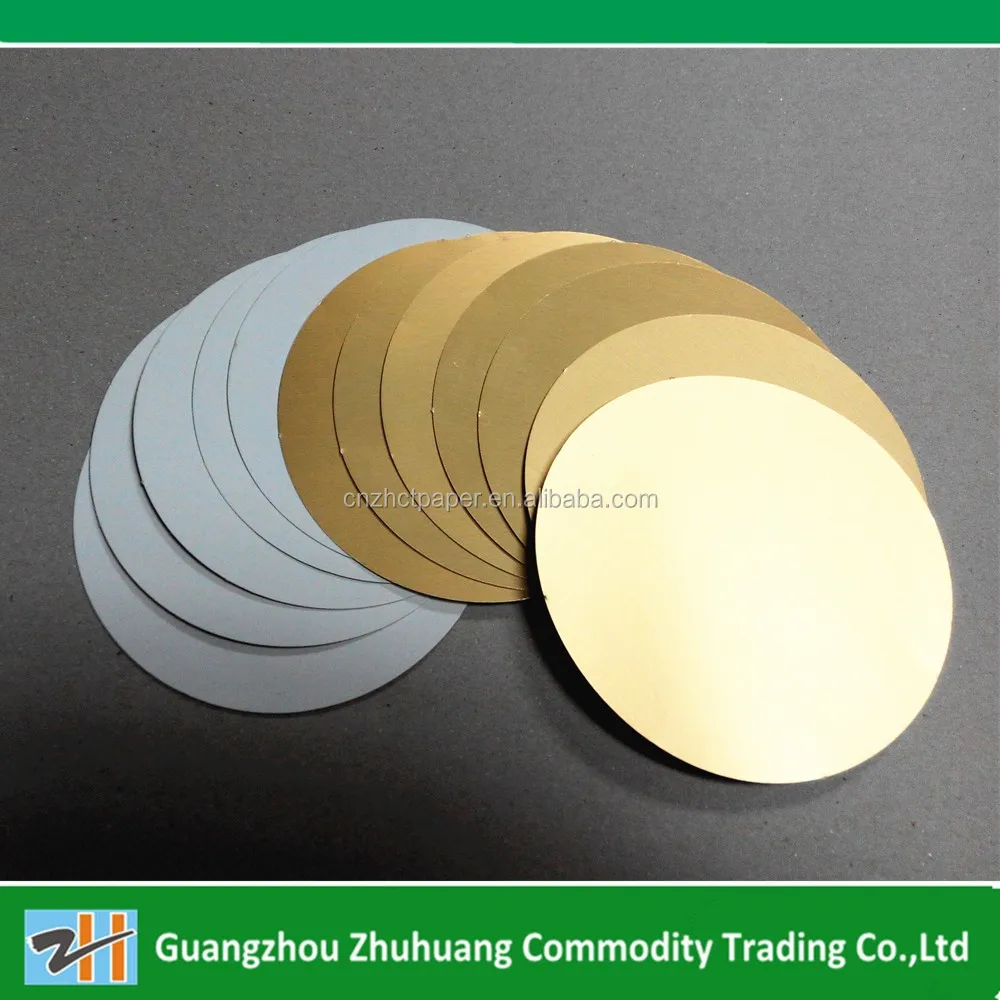 Golden color metallized card paper