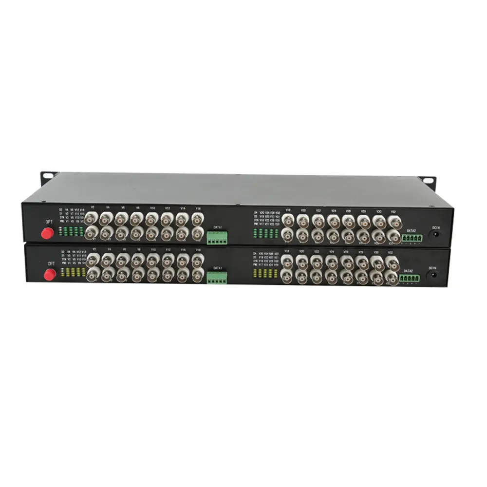 32 Channels AHD/CVI/TVI combined RS485 data fiber optic video media converter