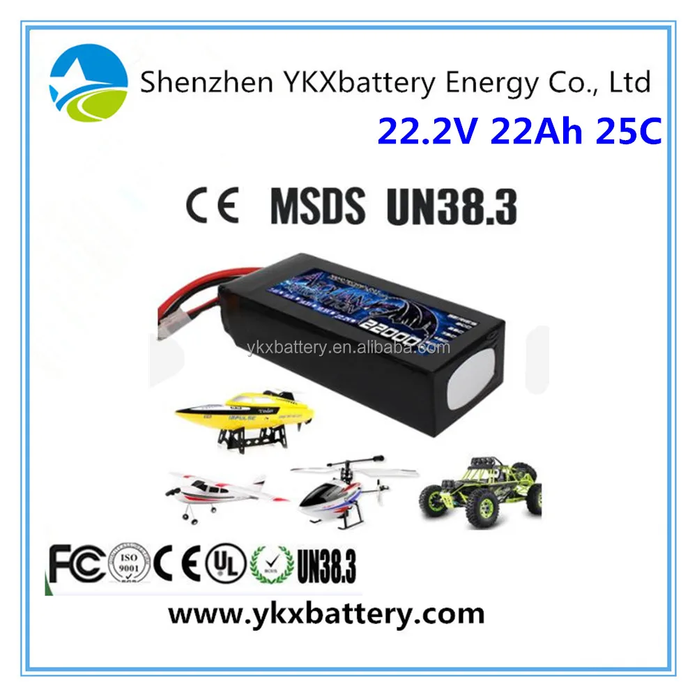 RC 22000mAh 22.2V battery 25C lipo battery pack for RC quadcopter