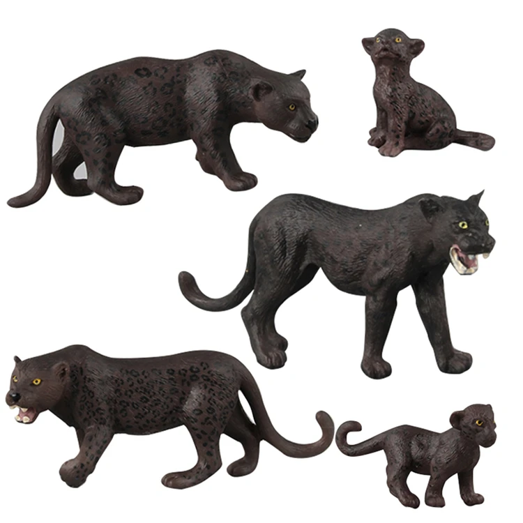 
Hot sale plastic animal toy wild panther animal toy 