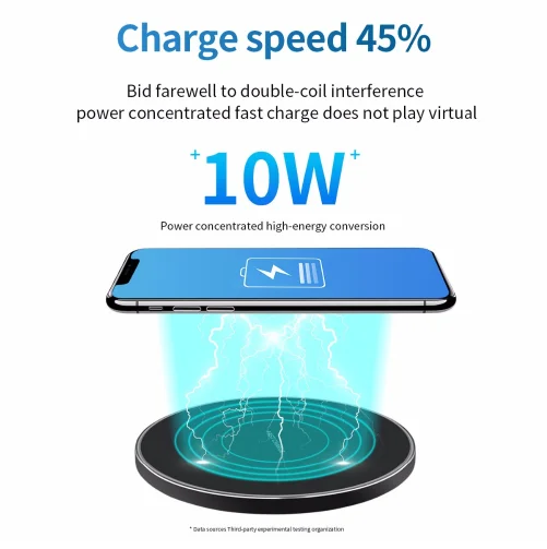 
Online shopping usa 10W High Speed Fast Charging USB Charger Pad GY68 Qi Standard Wireless Phone Charger 